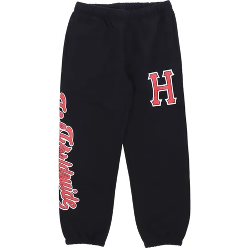 Sweatpants, male, , Size: S Fleece Sweatpants with Elastic Waist - HUF - Modalova