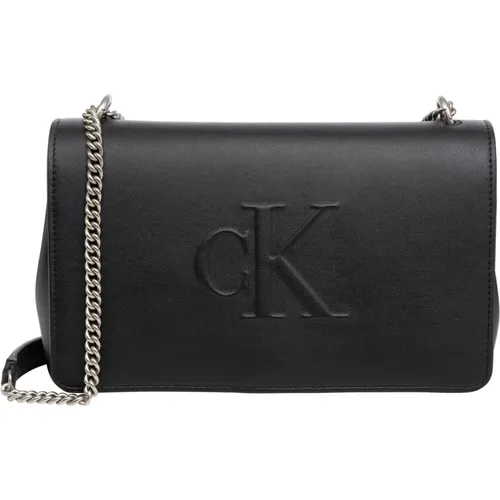 Plain Clasp Shoulder Bag with Logo , female, Sizes: ONE SIZE - Calvin Klein Jeans - Modalova