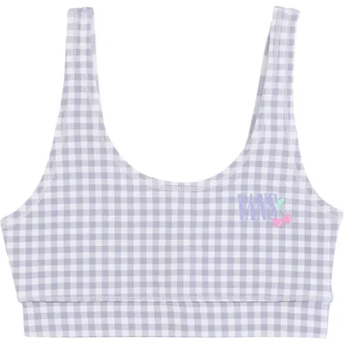 Sleeveless Tops, female, , Size: XS Gingham Bralet Lavender Top - Vans - Modalova