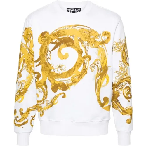 Gold Felpa Spring/Summer Collection 2024 , male, Sizes: S, M, L - Versace Jeans Couture - Modalova