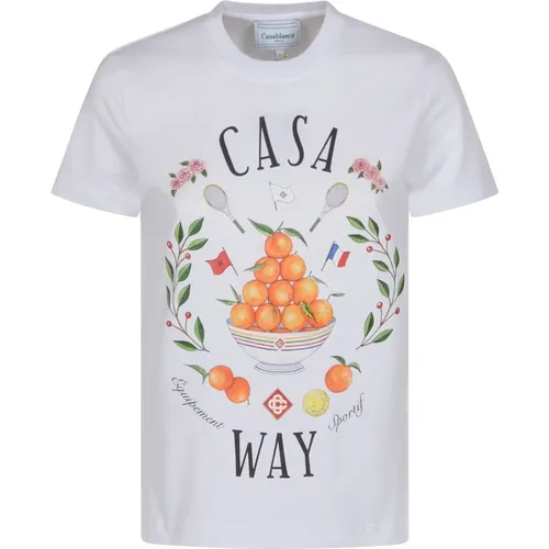 Bedrucktes Tailliertes T-Shirt , Damen, Größe: S - Casablanca - Modalova