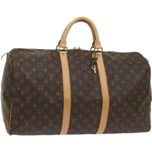 Pre-owned Weekend Bags, female, , Size: ONE SIZE Pre-owned Canvas handbags - Louis Vuitton Vintage - Modalova