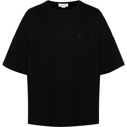 T-shirt with Oversized Logo , male, Sizes: M, XS, XL - alexander mcqueen - Modalova