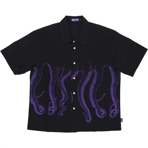 Short Sleeve Shirts, male, , Size: XL Tentacles Print Short Sleeve Shirt - Octopus - Modalova