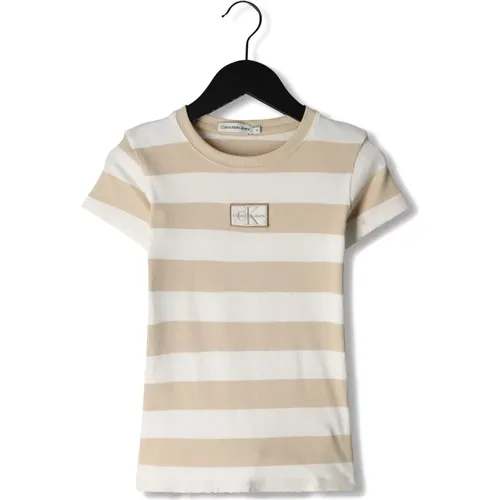 Rib Badge Top Mädchen T-shirt - Calvin Klein - Modalova