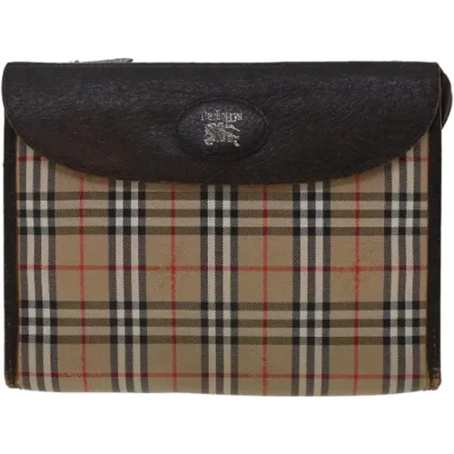 Pre-owned Clutches, female, , Size: ONE SIZE Pre-owned Canvas clutches - Burberry Vintage - Modalova