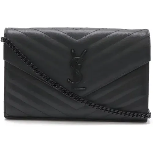 Pre-owned Cross Body Bags, female, , Size: ONE SIZE Pre-owned Leather wallets - Yves Saint Laurent Vintage - Modalova