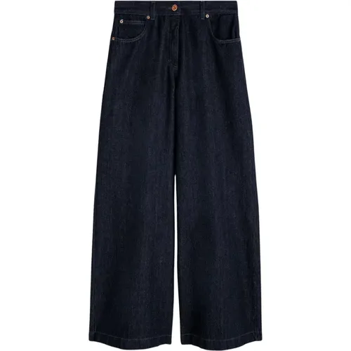 Wide Jeans, female, , Size: W28 Palazzo wide leg jeans with five pockets - Aspesi - Modalova