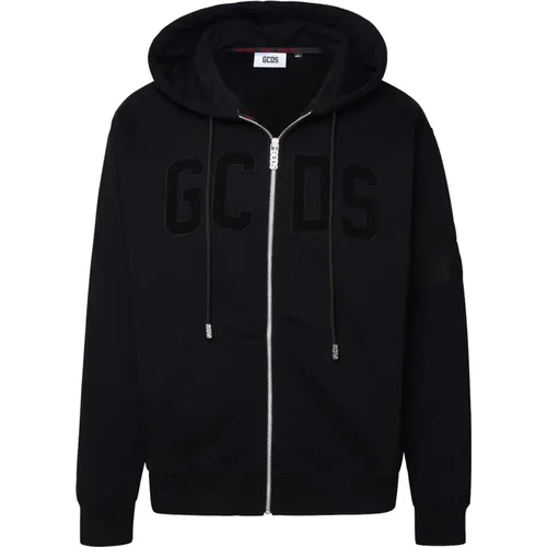 Zip-throughs, male, , Size: XL Logo ZIP UP Hoodie - Gcds - Modalova