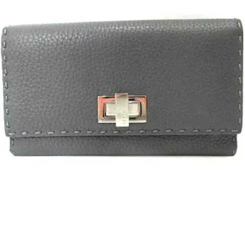 Pre-owned Wallets, female, , Size: ONE SIZE Pre-owned Leather wallets - Fendi Vintage - Modalova