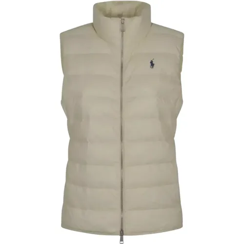 Vests, female, , Size: XL Cream Quilted Vest - Ralph Lauren - Modalova