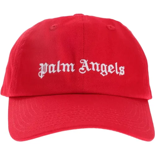 Caps, male, , Size: ONE SIZE Cap Regular Fit 100% Cotton - Palm Angels - Modalova