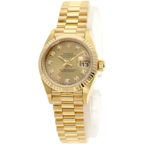 Pre-owned Gold watches , female, Sizes: ONE SIZE - Rolex Vintage - Modalova