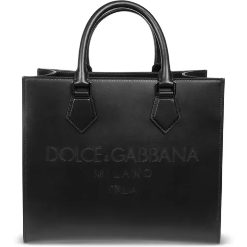 Shopping Logo Tono Su Tono Bag , male, Sizes: ONE SIZE - Dolce & Gabbana - Modalova