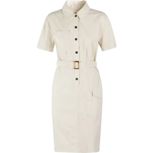 Midi Dresses, female, , Size: XS Military Short Dress with Pointed Collar - Woolrich - Modalova