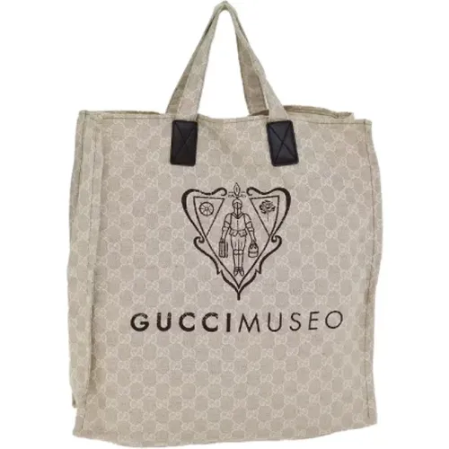 Pre-owned Tote Bags, female, , Size: ONE SIZE Pre-owned Canvas gucci-bags - Gucci Vintage - Modalova