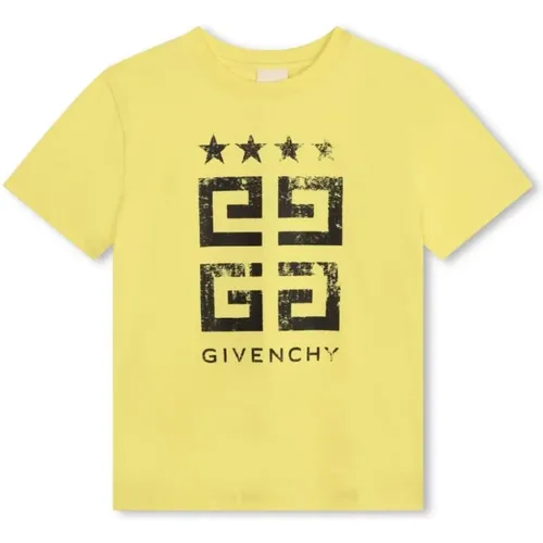 Gelbes 4G Logo T-Shirt mit Sternenmuster - Givenchy - Modalova