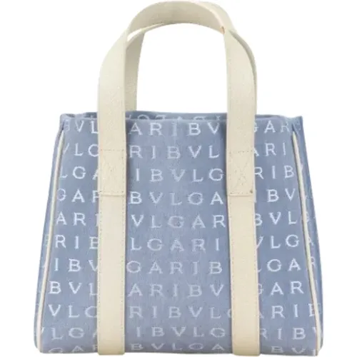 Pre-owned Tote Bags, female, , Size: ONE SIZE Pre-owned Canvas shoulder-bags - Bvlgari Vintage - Modalova