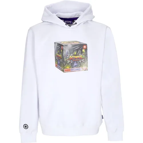 Weiße Blaster Hoodie Langarm-Sweatshirt , Herren, Größe: L - Octopus - Modalova