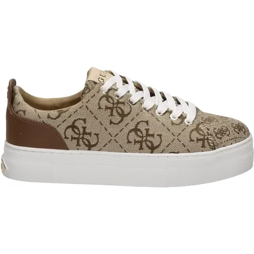 Stoff Sneakers mit All Over Logo - Guess - Modalova