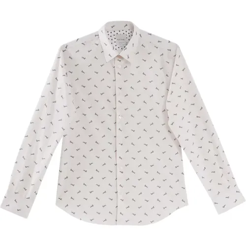 Casual Shirts, male, , Size: XL Tiger Print Long Sleeve Shirt - PS By Paul Smith - Modalova