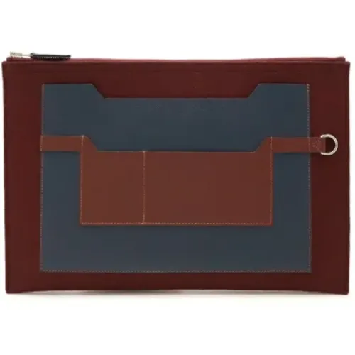 Pre-owned Clutches, female, , Size: ONE SIZE Pre-owned Leather clutches - Hermès Vintage - Modalova