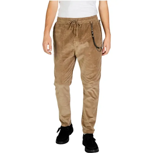 Braune Reißverschluss Spitze Hose Taschen Herbst/Winter , Herren, Größe: XS - Gianni Lupo - Modalova