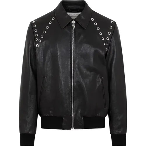 Leather Jacket Ss23 , male, Sizes: XL - alexander mcqueen - Modalova