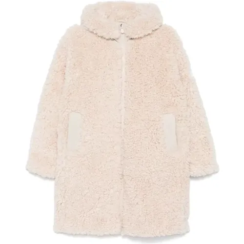 Shearling Padded Hooded Coat , female, Sizes: S - Save The Duck - Modalova