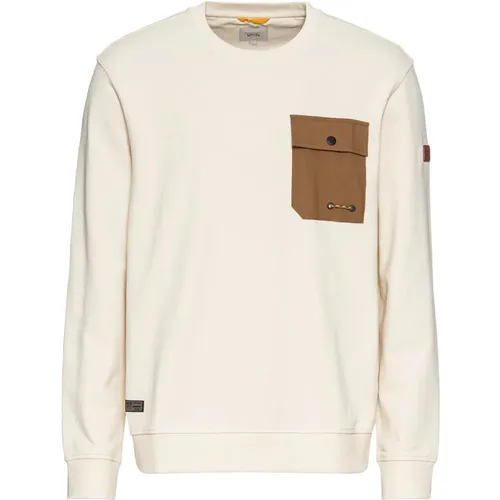 Taschen Sweatshirt Rundhals Stilvoll - camel active - Modalova