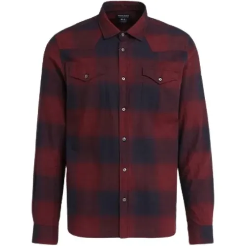 Melange Check Flannel Shirt , male, Sizes: S - Woolrich - Modalova