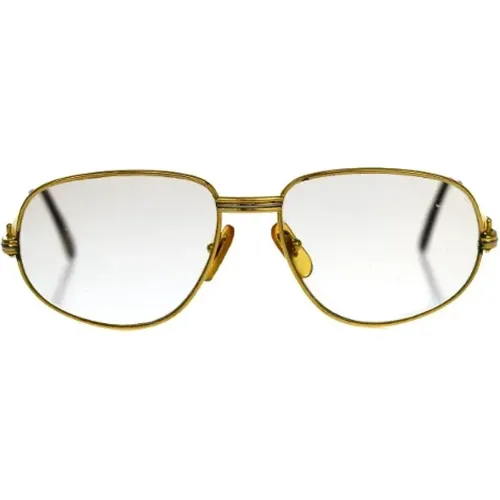 Pre-owned Accessories, female, , Size: ONE SIZE Pre-owned Metal sunglasses - Cartier Vintage - Modalova