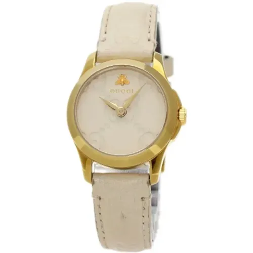 Pre-owned Watches, female, , Size: ONE SIZE Pre-owned Leather watches - Gucci Vintage - Modalova