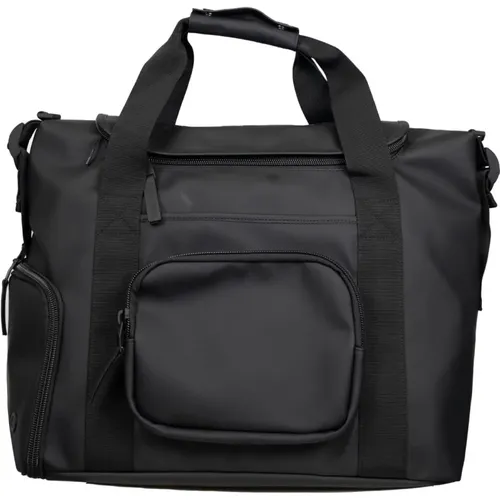 Schwarze Technische Stoff Reisetasche - Rains - Modalova