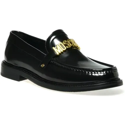Flat Shoes Stylish Design , male, Sizes: 6 UK, 7 UK, 9 UK, 10 UK - Moschino - Modalova