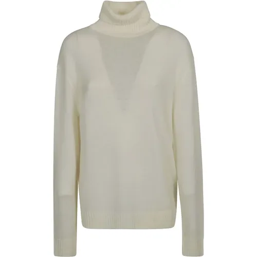 White Snow Roll Neck Wool Jumper , female, Sizes: S, XS - Jil Sander - Modalova