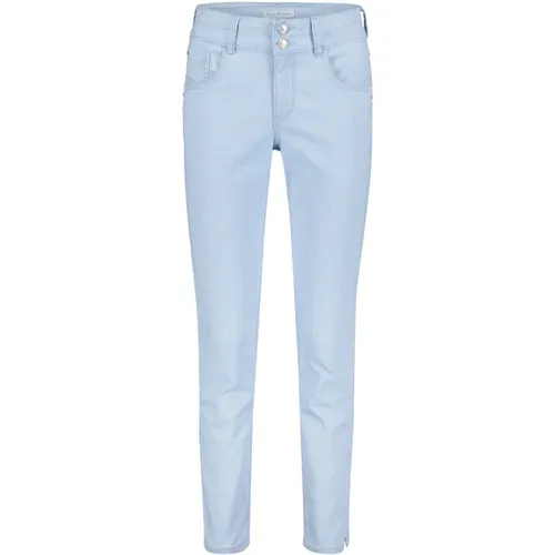 Slim Fit High Rise Jeans mit Streifen , Damen, Größe: XL - Red Button - Modalova