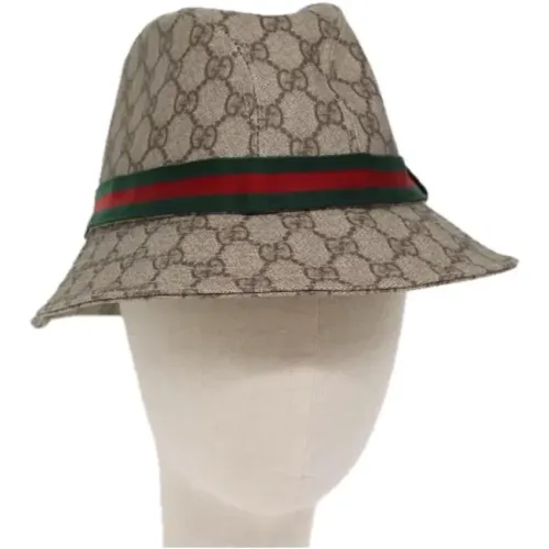 Pre-owned Accessories, female, , Size: ONE SIZE Pre-owned Canvas hats - Gucci Vintage - Modalova