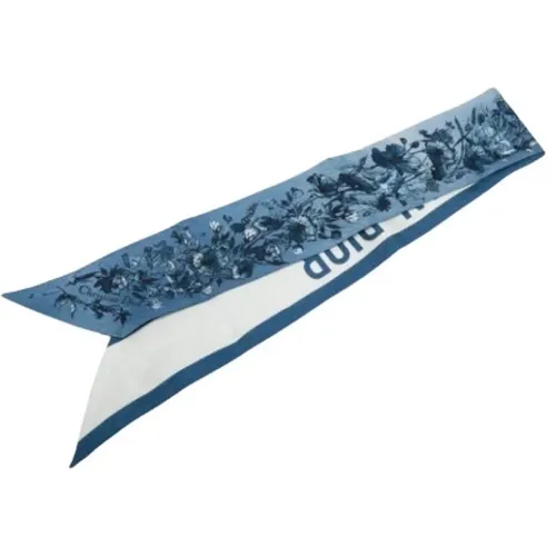 Pre-owned Scarves, female, , Size: ONE SIZE Pre-owned Vintage Silk Scarf - Dior Vintage - Modalova