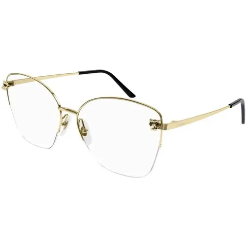 Gold Transparent Ct0345O Eyeglasses , unisex, Sizes: 58 MM - Cartier - Modalova