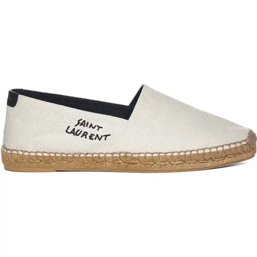 Bestickte Logo Espadrilles - Saint Laurent - Modalova