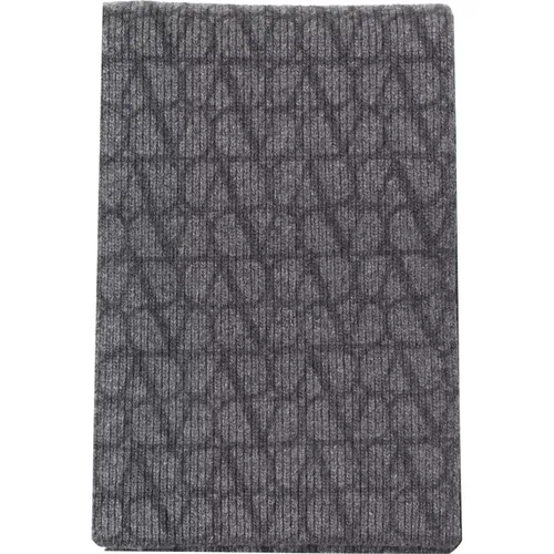 Winter Scarves, male, , Size: ONE SIZE Knitted Scarf - Valentino Garavani - Modalova