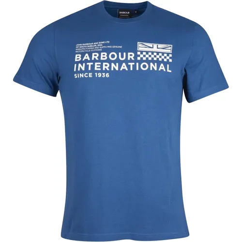 T-Shirt mit Grafikdruck aus Baumwolle , Herren, Größe: L - Barbour - Modalova