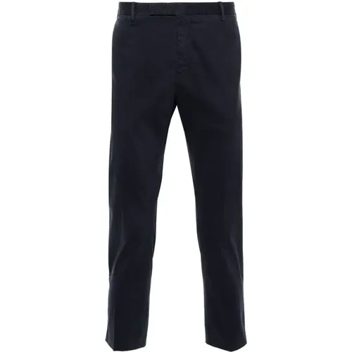 Chinos, male, , Size: XL Navy Slim Fit Trousers - Pt01 - Modalova