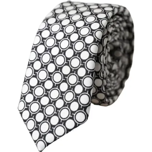 Ties, male, , Size: ONE SIZE Adjustable Silk Tie Circles - Dolce & Gabbana - Modalova