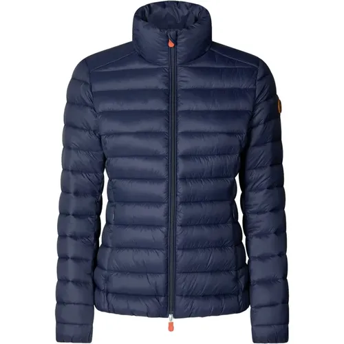 Navy Carly Lightweight Jacket , female, Sizes: L, M, XL - Save The Duck - Modalova