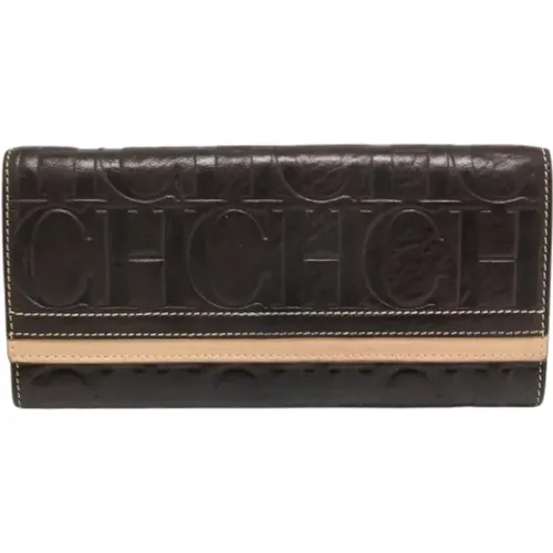 Pre-owned Leather wallets , female, Sizes: ONE SIZE - Carolina Herrera Pre-owned - Modalova