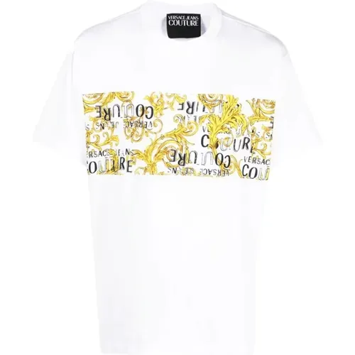 Baroque T-Shirt , male, Sizes: M, XS - Versace Jeans Couture - Modalova