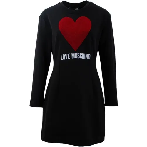 Knitted Dress with Balloon Silhouette , female, Sizes: XS - Love Moschino - Modalova