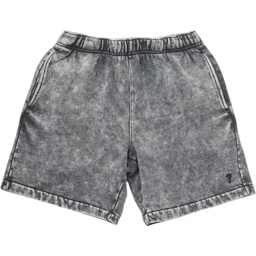 Acid Washed Black Bermuda Shorts , male, Sizes: S - Guess - Modalova